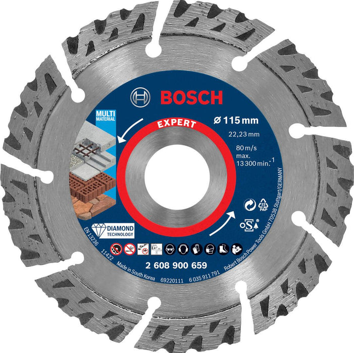 Bosch EXPERT MultiMaterial dijamantska rezna ploča od 115 x 22,23 x 2,2 x 12 mm - 2608900659