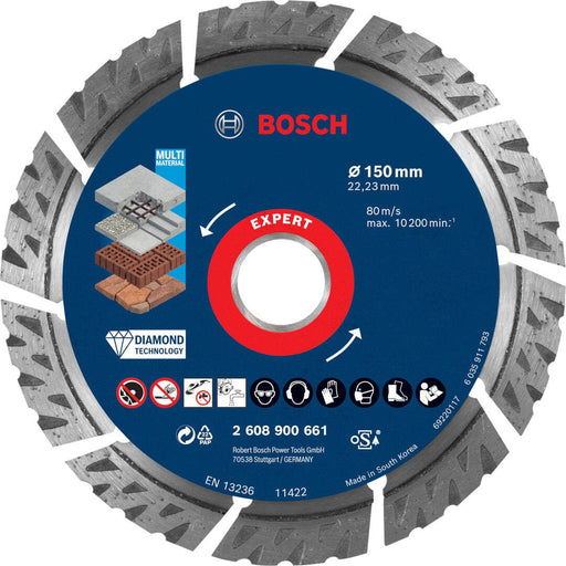 Bosch EXPERT MultiMaterial dijamantska rezna ploča od 150 x 22,23 x 2,4 x 12 mm - 2608900661