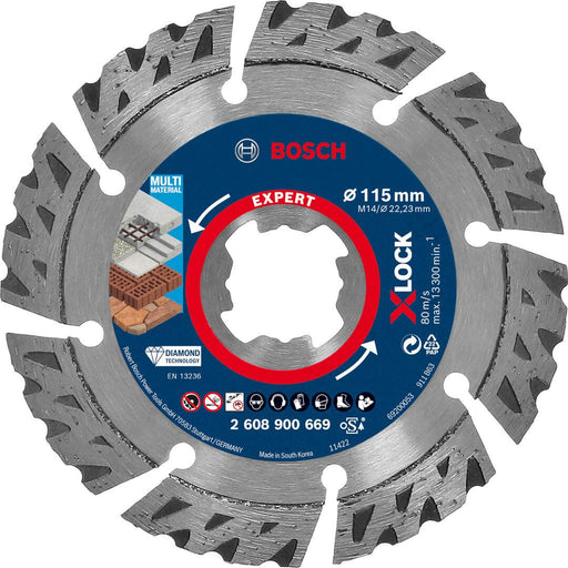 Bosch EXPERT MultiMaterial X-LOCK dijamantska rezna ploča od 115x22,23x2,4x12 mm - 2608900669