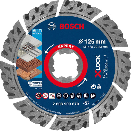 Bosch EXPERT MultiMaterial X-LOCK dijamantska rezna ploča od 125x22,23x2,4x12 mm - 2608900670
