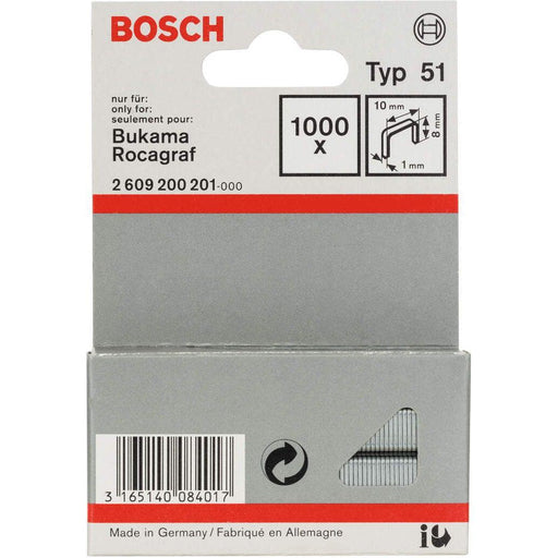 Bosch spajalica od pljosnate žice tip 51 10 x 1 x 8 mm - 2609200201