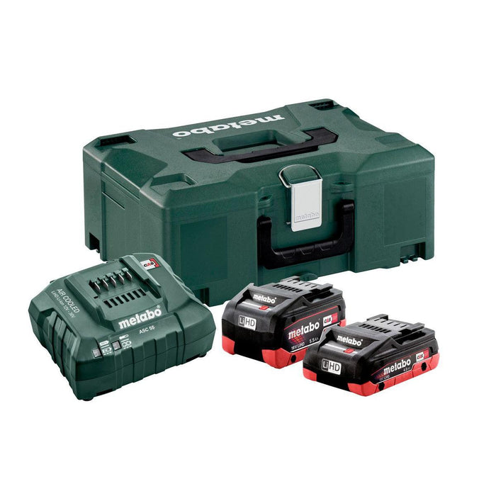 Metabo Basic Set baterija 1 x LiHD 4,0 Ah + 1 x LiHD 5,5 Ah + Metaloc kofer 18V; za Metabo alate (685136000)-SBT Alati Beograd