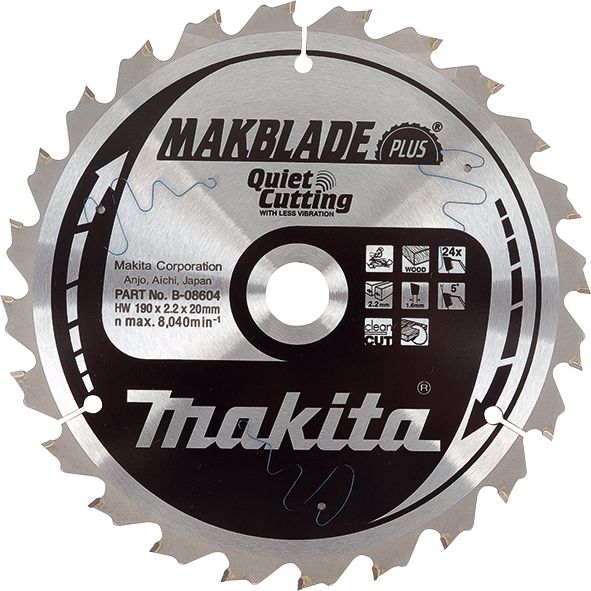 List za testeru od tvrdog metala, MAKBlade Plus, sa 24 zubaca Makita B-08604