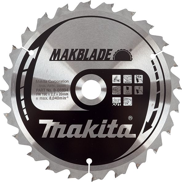 List za testeru od tvrdog metala, MAKBlade Plus, sa 24 zubaca Makita B-08894