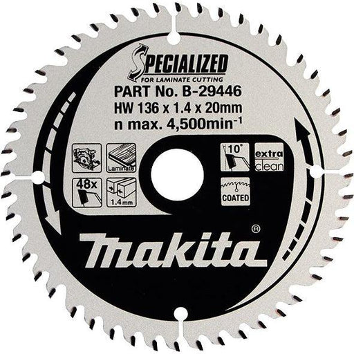 TCT Saw Blade 136 x 20 x 48T Makita B-29446