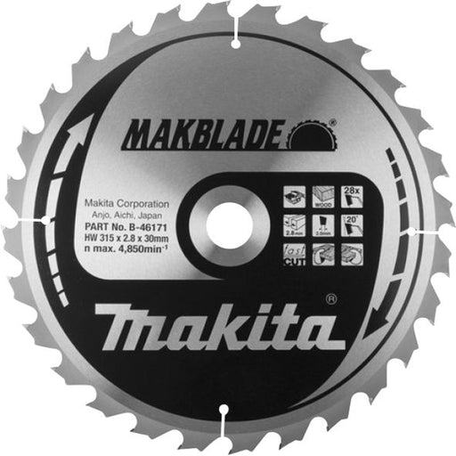 List za testeru od tvrdog metala, MAKBlade Plus, sa 28 zubaca Makita B-46171