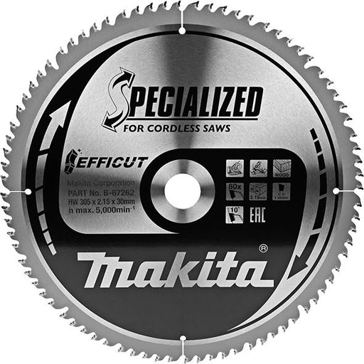 List za testeru od tvrdog metala EFFICUT Makita B-67262