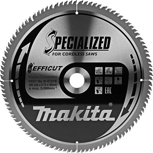 List za testeru od tvrdog metala EFFICUT Makita B-67278