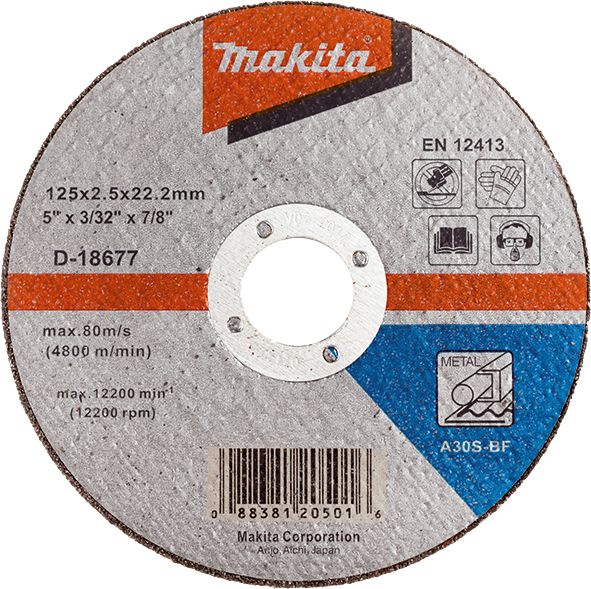 Brusni disk sa presovanim centrom Makita D-18677