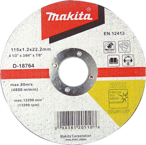 Brusni disk sa presovanim centrom Makita D-18845