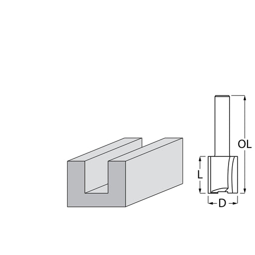 Ravno glodalo sa 2 zupca Makita D-47547