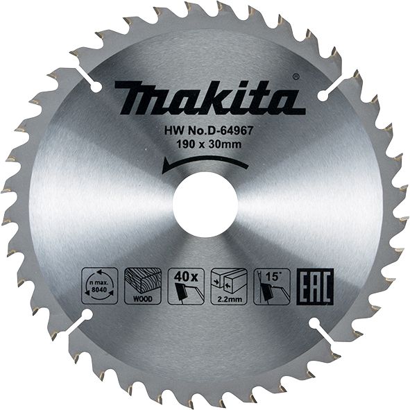 TCT saw blade for wood Makita D-64967