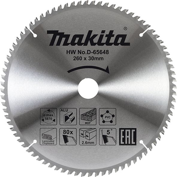 TCT list testere Makita D-65648