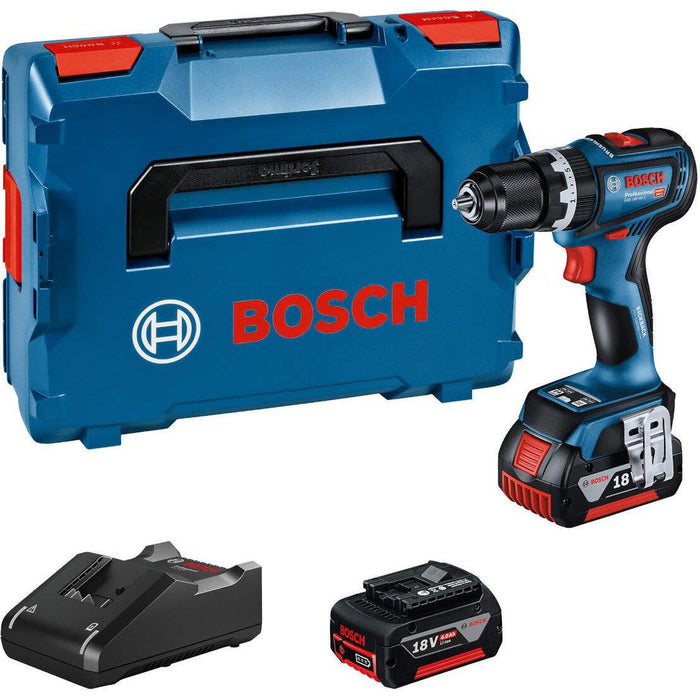 Akumulatorska vibraciona bušilica - odvrtač Bosch GSB 18V-90 C; 2x4,0Ah; L-Boxx (06019K6103)