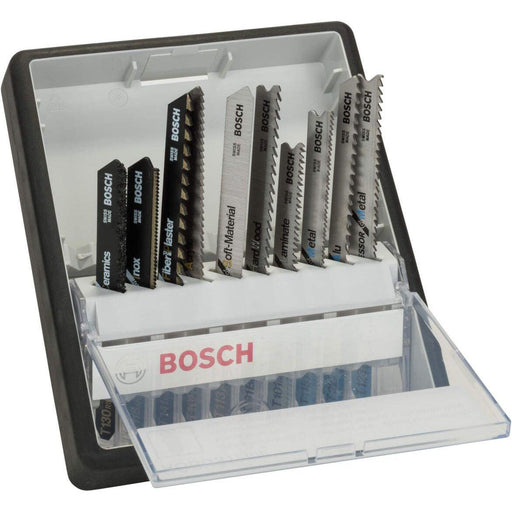 Bosch 10-delni Robust Line set listova ubodne testere Top Expert T-prihvat T 130 RIFF; T 118 AHM; T 141 HM; T 101 A; T 113 A; T 101 BF; T 101 BIF; T 118 AF; T 227 D; T 123 X