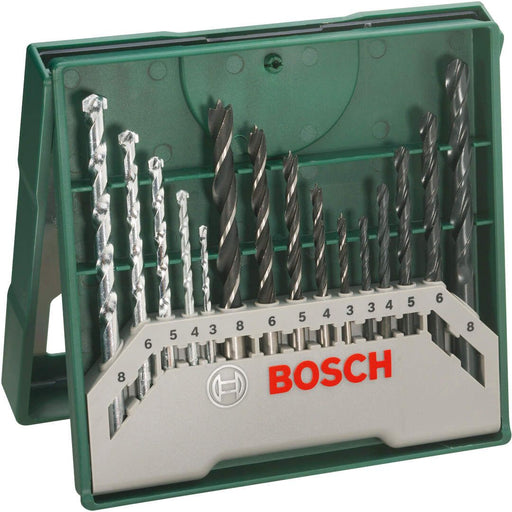 Bosch 15-delni Mini-X-Line set burgija drvo/metal/beton (2607019675)