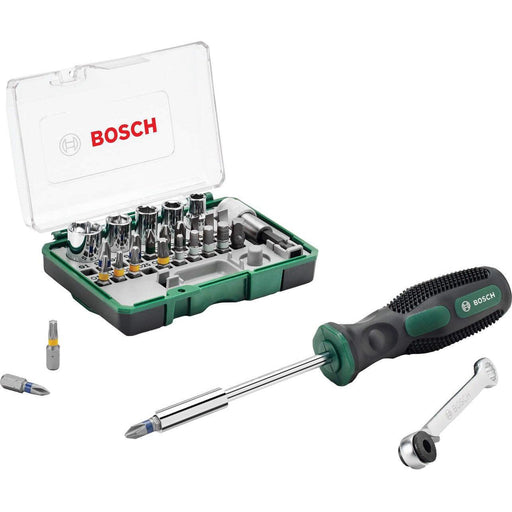 Bosch 27-delni set bitova sa čegrtaljkom i ručnim zavrtačem (2607017331)