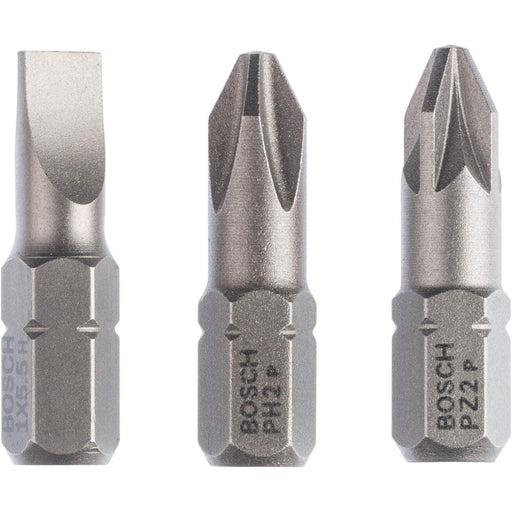Bosch 3-delni paket bitova odvrtača ekstra tvrdi S 1,0x5,5; PH2; PZ2; 25mm (2607001766)