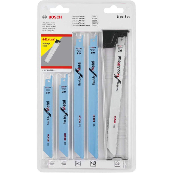 Bosch 6-delni set listova ubodne testere Wood and Metal S 922 EF; S 922 BF (2x); S 1122 EF; S 1122 BF; S 1122 VF