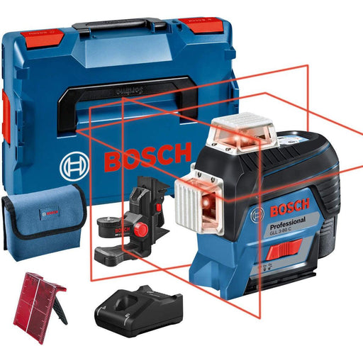 Bosch GLL 3-80 C linijski laser Bluetooth 80m + L-Boxx; 12V; 1x2,0 Ah (0601063R02)