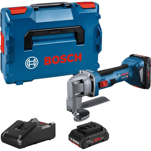 Bosch GSC 18V-16 E akumulatorske makaze za lim 18V; 2 x ProCORE 18V 4,0 Ah + L-Boxx kofer (0601926301)