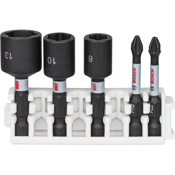 Bosch Impact Control 5-delni set kovanih bitova PH2/PZ2 + nasadani ključevi 8/10/13mm (2608522350)