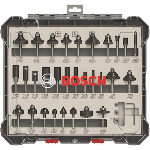 Bosch komplet raznih glodala, 30 komada, prihvat od 6 mm - 2607017474