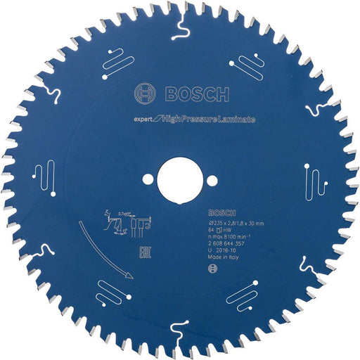 Bosch list kružne testere Expert for High Pressure Laminate 235 x 2,8 x 30 mm, 64 - 2608644357
