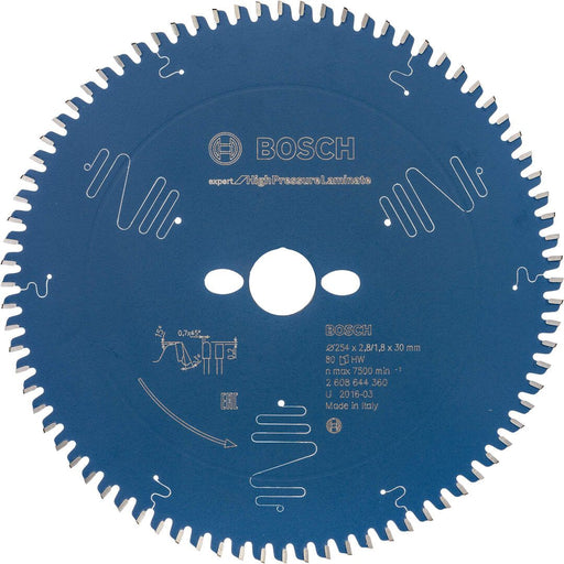 Bosch list kružne testere Expert for High Pressure Laminate 254 x 2,8 x 30 mm, 80 - 2608644360