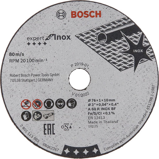 Bosch rezna ploča Expert for Inox 76x1x10 mm za GWS 12V-76 pakovanje od 5 komada - 2608601520