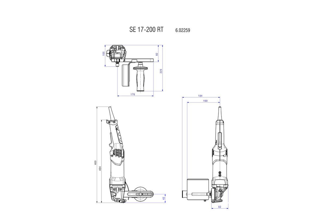 Brusilica za satiniranje Metabo SE 17-200 RT; 1.700W (602259000)-SBT Alati Beograd