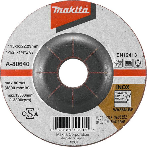 Brusni disk sa presovanim centrom Makita A-80640