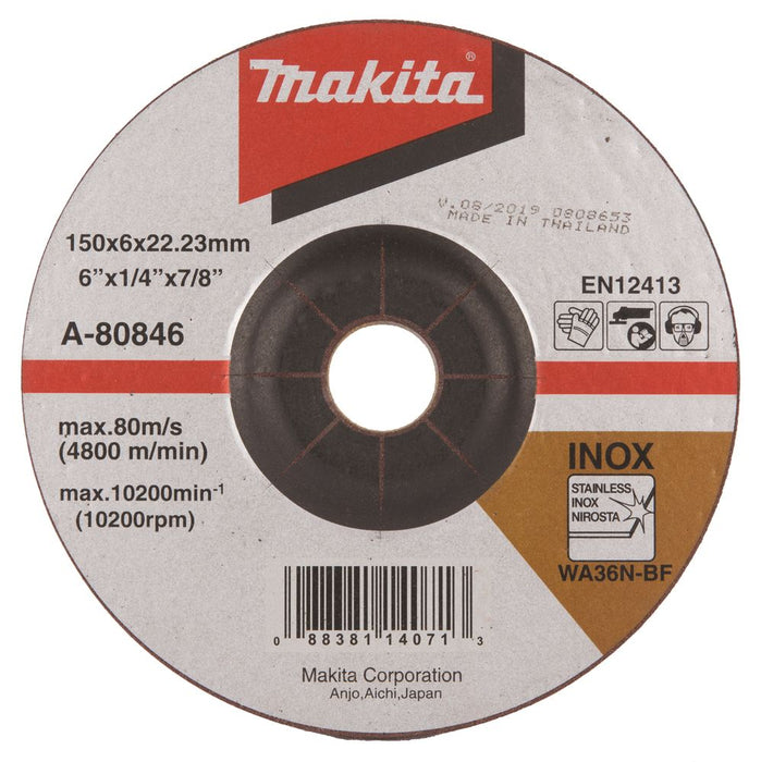 Brusni disk sa presovanim centrom Makita A-80846