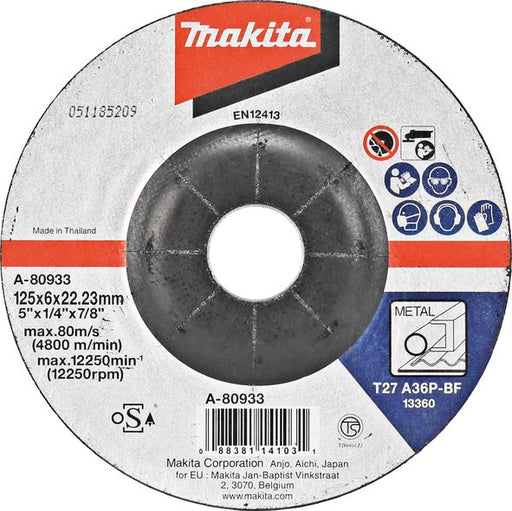 Brusni disk sa presovanim centrom Makita A-80933