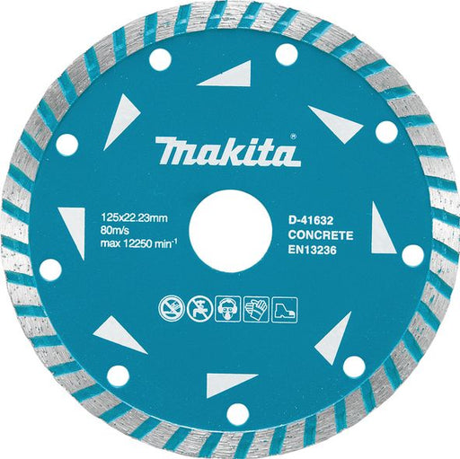 Diamond wheel corrugated 125mmx22.23mm Makita D-41632