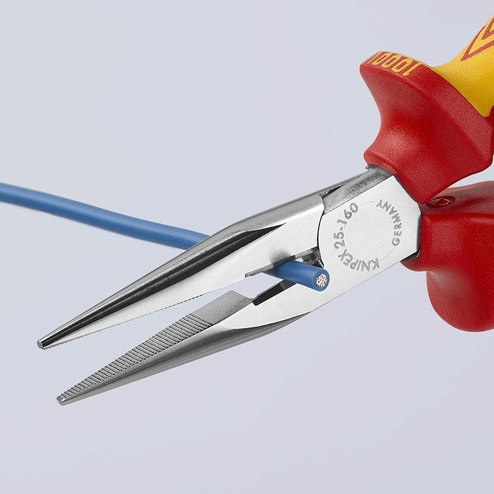 Knipex 1000V VDE izolovana klešta špic prava sa bočnim sečenjem 160mm (25 06 160)