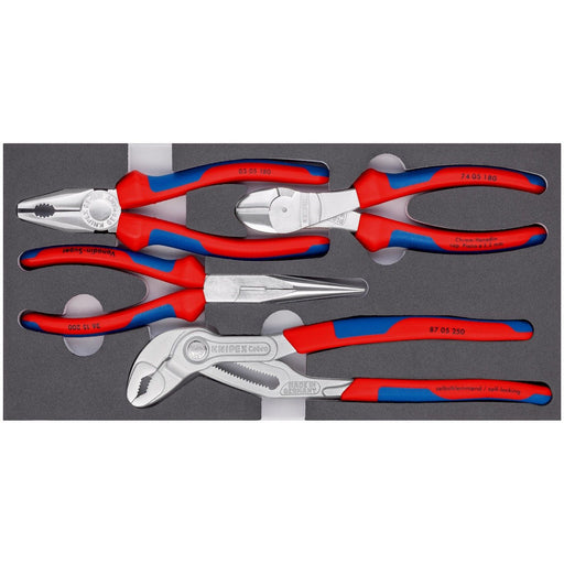 Knipex 4-delni 'Basic Chrome' set klešta u penastom pakovanju (00 20 01 V17)