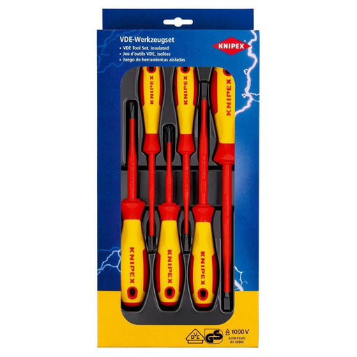 Knipex 6-delni set izolovanih odvijača; ravni 0,5-1,2mm; PH1/PH2 (00 20 12 V02)