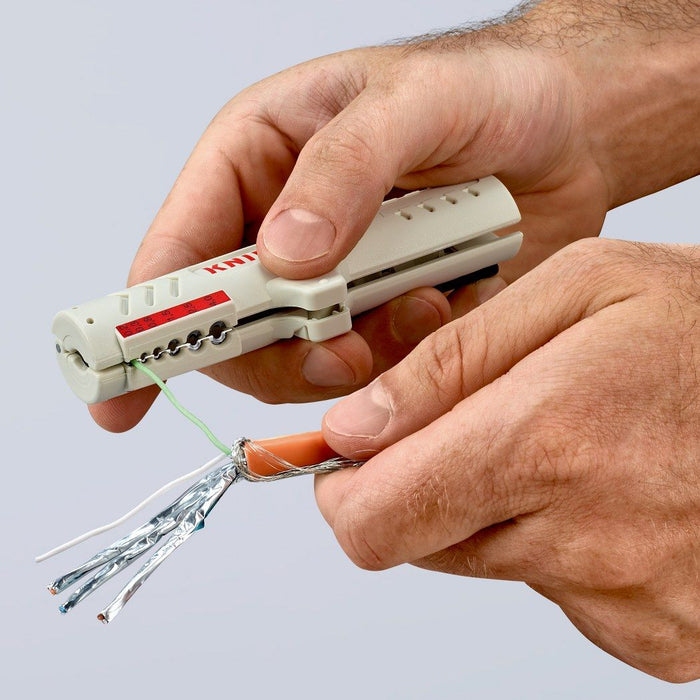 Knipex alat za skidanje izolacije sa STP i UTP data kablova 125mm - u blister pakovanju (16 65 125 SB)