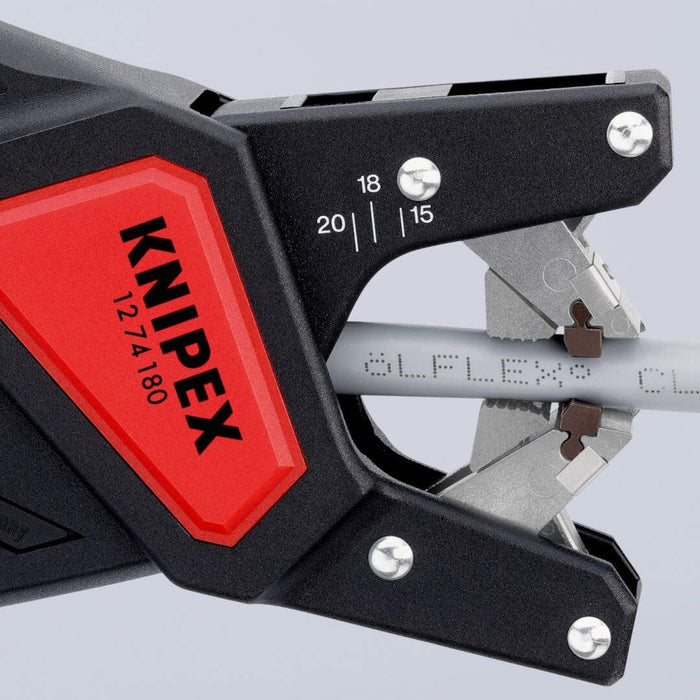 Knipex automatska klešta za skidanje izolacije u blister pakovanju Ø 4,4 - 7,5mm (12 74 180 SB)