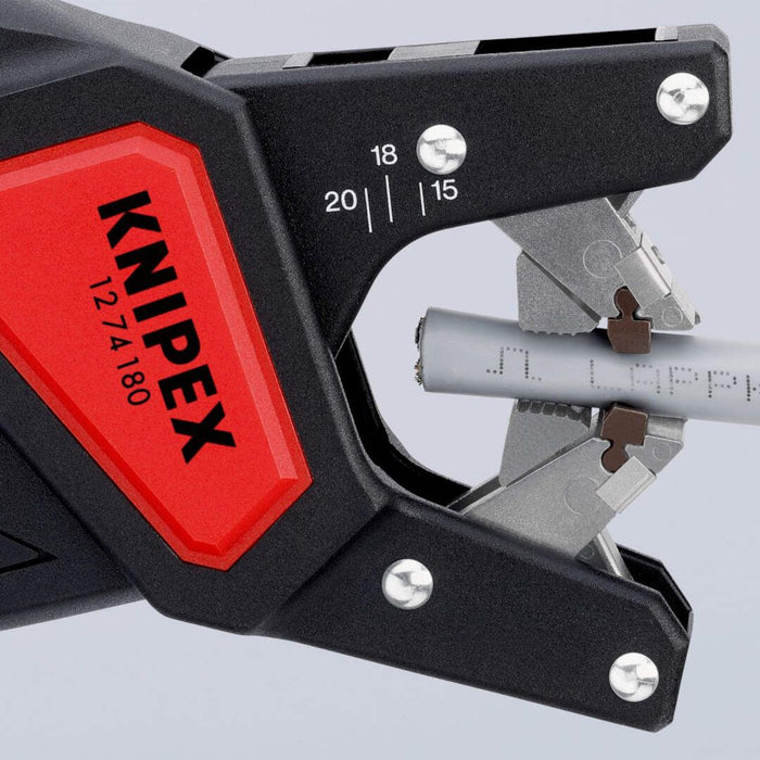 Knipex automatska klešta za skidanje izolacije u blister pakovanju Ø 4,4 - 7,5mm (12 74 180 SB)