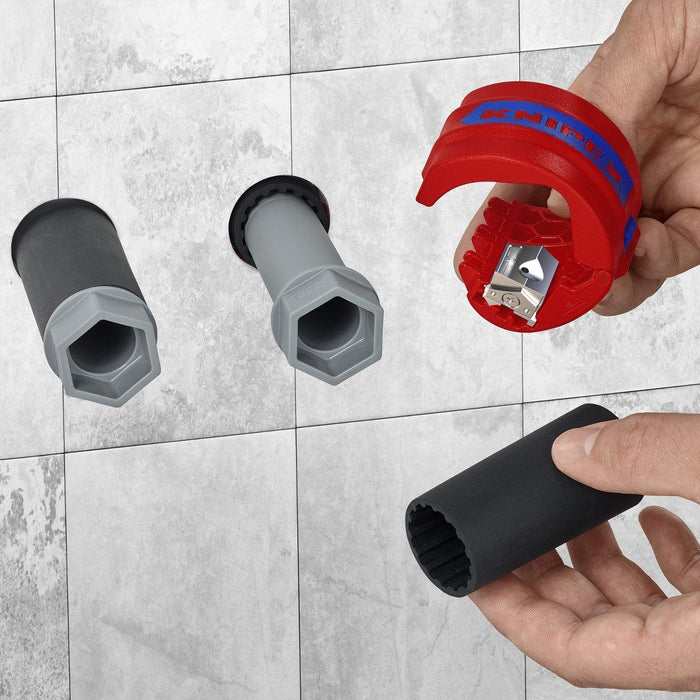 Knipex BiX® nož za sečenje plastičnih cevi u blister pakovanju (90 22 10 BK)