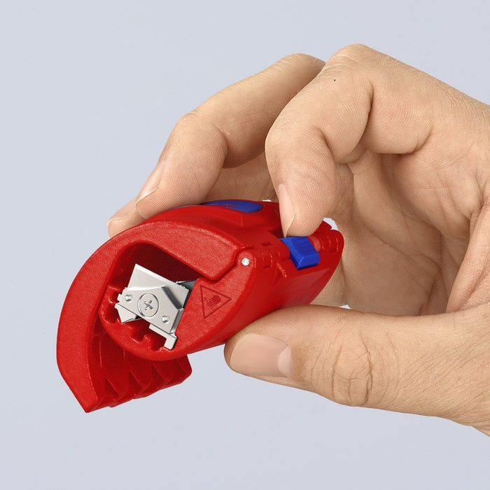 Knipex BiX® nož za sečenje plastičnih cevi u blister pakovanju (90 22 10 BK)