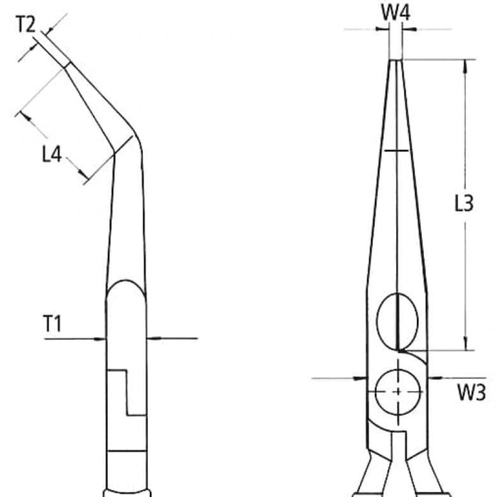 Knipex duga montažna klešta za hvatanje sa poprečnim profilima 280mm - pod 45° (28 81 280)