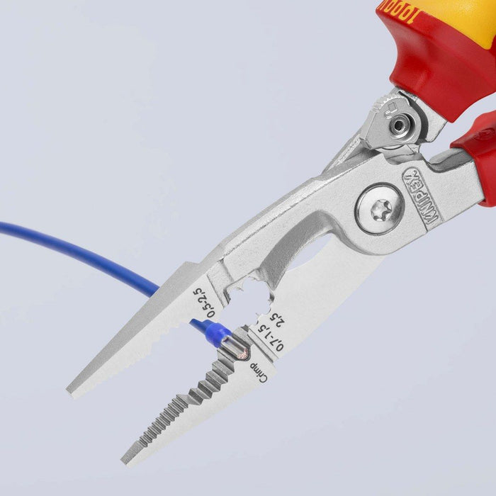 Knipex 1000V VDE izolovana hromirana klešta za električne instalacije sa mehanizmom za zaključavanje 200mm (13 96 200)