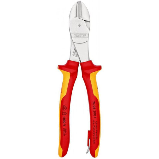 Knipex izolovane kose sečice sa dodatkom za kačenje 200mm 1000V VDE - hromirane (74 06 200 T BK)