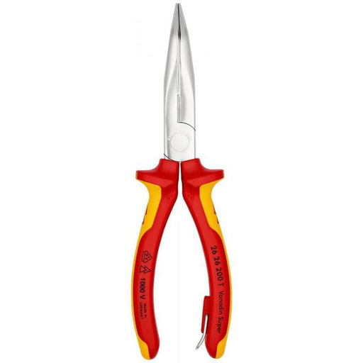 Knipex klešta špic klešta savijena 1000V VDE 200mm sa dodatkom za kačenje - hromirana (26 26 200 T BK)