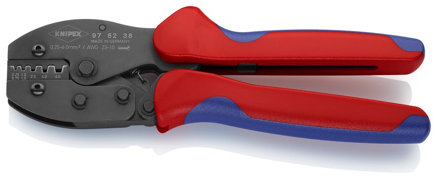 Knipex klešta za krimpovanje PreciForce® za izolovane i neizolovane hilzne 0,25 - 6,0mm² (97 52 38)