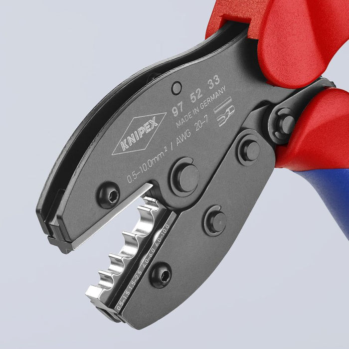 Knipex klešta za krimpovanje PreciForce® za neizolovane stopice i konektore 0,5 - 10mm² (97 52 33)