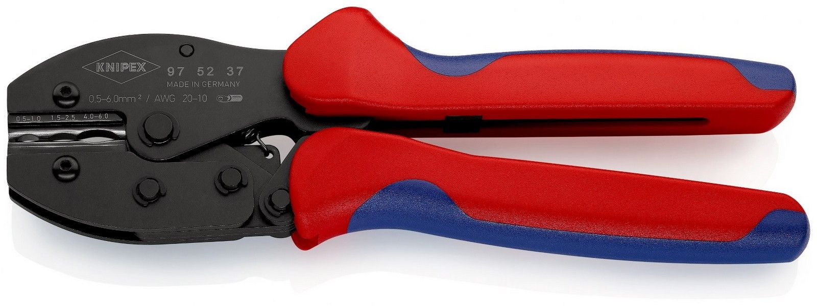 Knipex klešta za krimpovanje PreciForce® za termoskupljajuće konektore 0,5 - 6,0mm² (97 52 37)